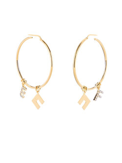 ELISABETTA FRANCHI Elisabetta Franchi ring oorbellen met bedeltjes GOUD
