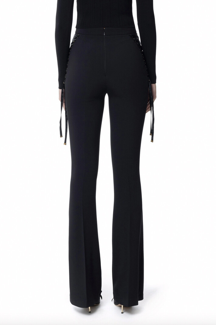 ELISABETTA FRANCHI Elisabetta Franchi trousers with laces BLACK