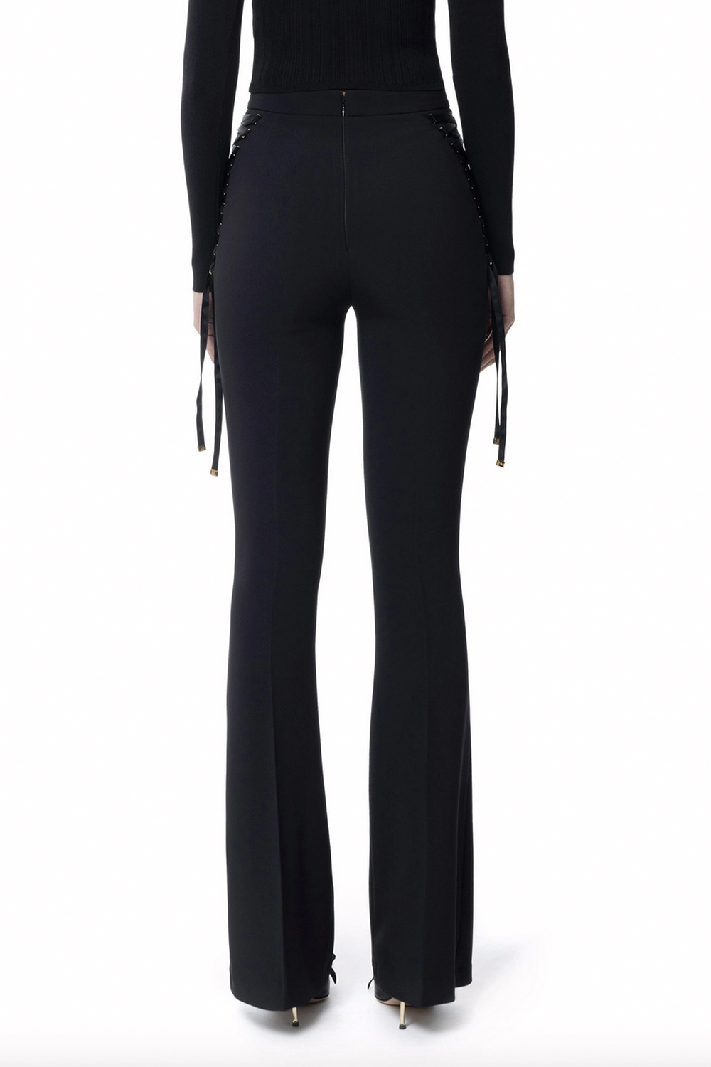 ELISABETTA FRANCHI Elisabetta Franchi pantalon met veters ZWART