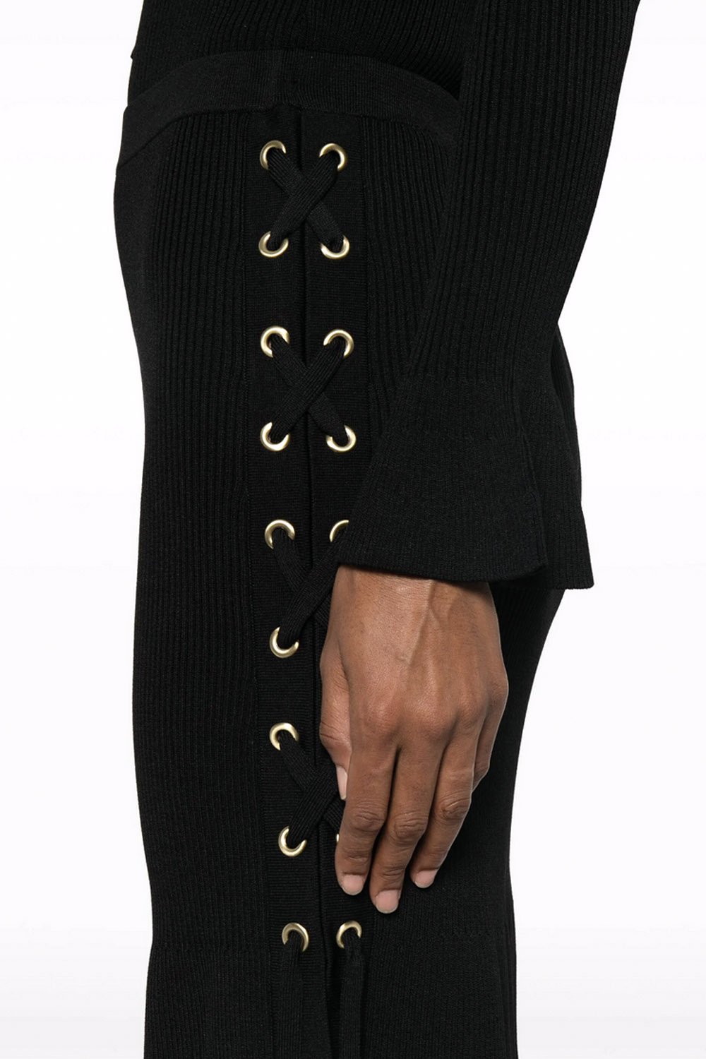 TWINSET Twinset knitted skirt with lace detail along side BLACK