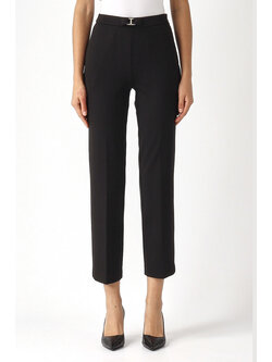 TWINSET Twinset Pantaloons with charms with bow waist BLACK