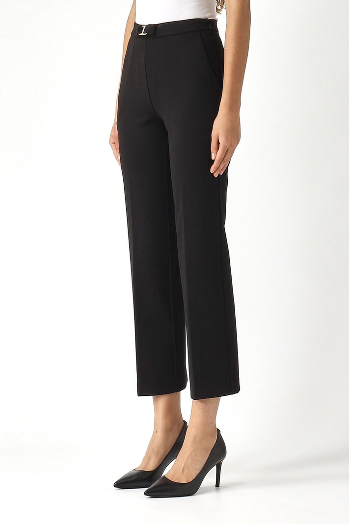 TWINSET Twinset Pantaloons with charms with bow waist BLACK