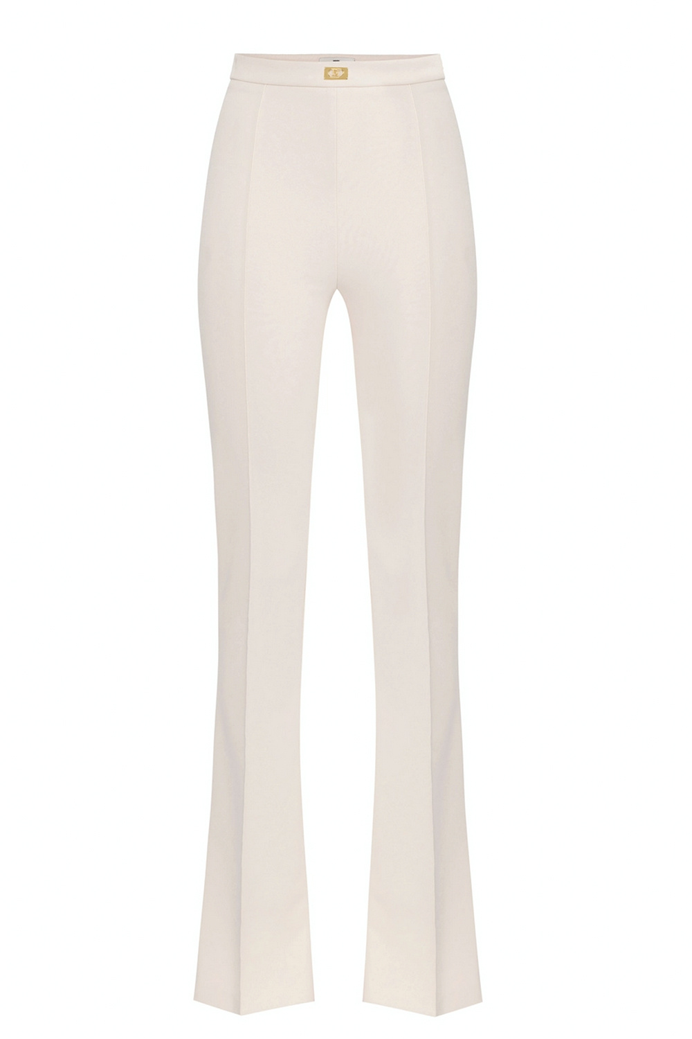 ELISABETTA FRANCHI Elisabetta Franchi trousers flaired with lock waist Burro / Room WHITE