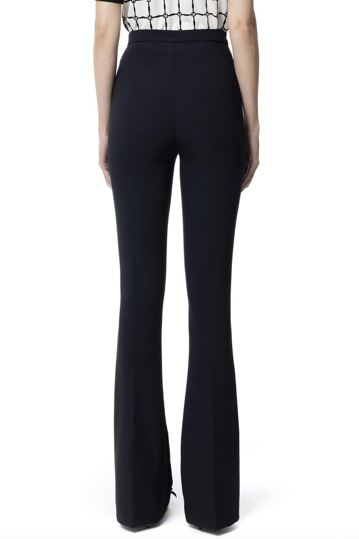 ELISABETTA FRANCHI Elisabetta Franchi trousers flaired with lock waist BLACK
