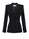 ELISABETTA FRANCHI Elisabetta Franchi double button blazer with satin trim BLACK