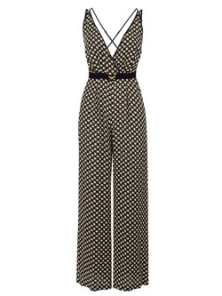 ELISABETTA FRANCHI Elisabetta Franchi jumpsuit with bow at the waist BLACK