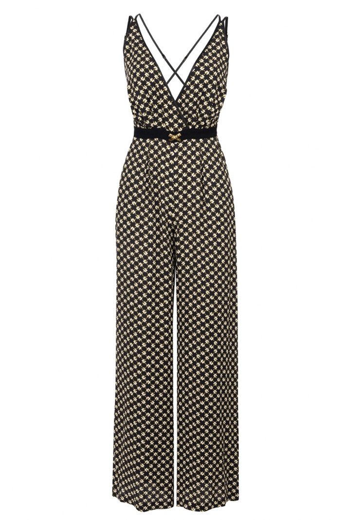 ELISABETTA FRANCHI Elisabetta Franchi jumpsuit with bow at the waist BLACK