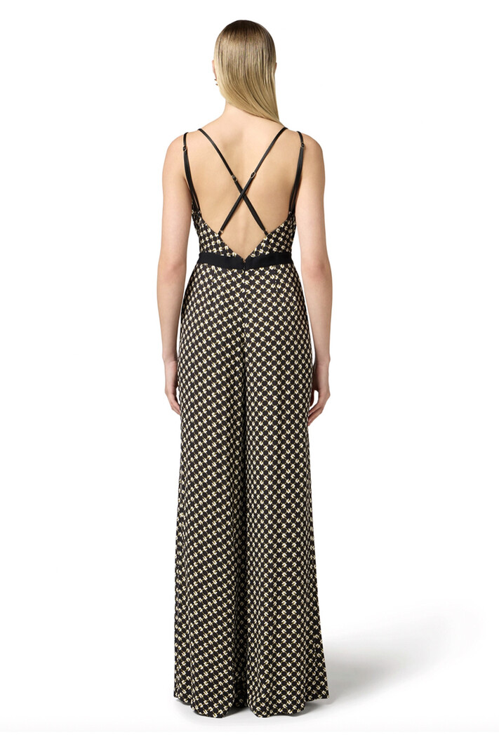 ELISABETTA FRANCHI Elisabetta Franchi jumpsuit with bow at the waist BLACK