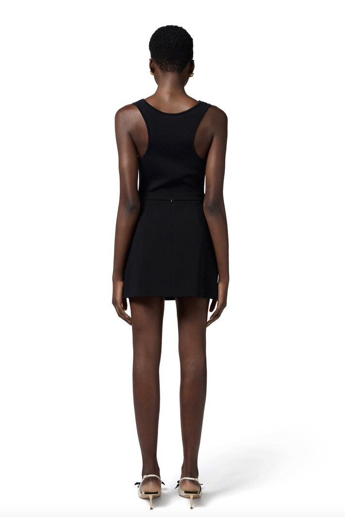 ELISABETTA FRANCHI Elisabetta Franchi skirt with closed slit in white and BLACK