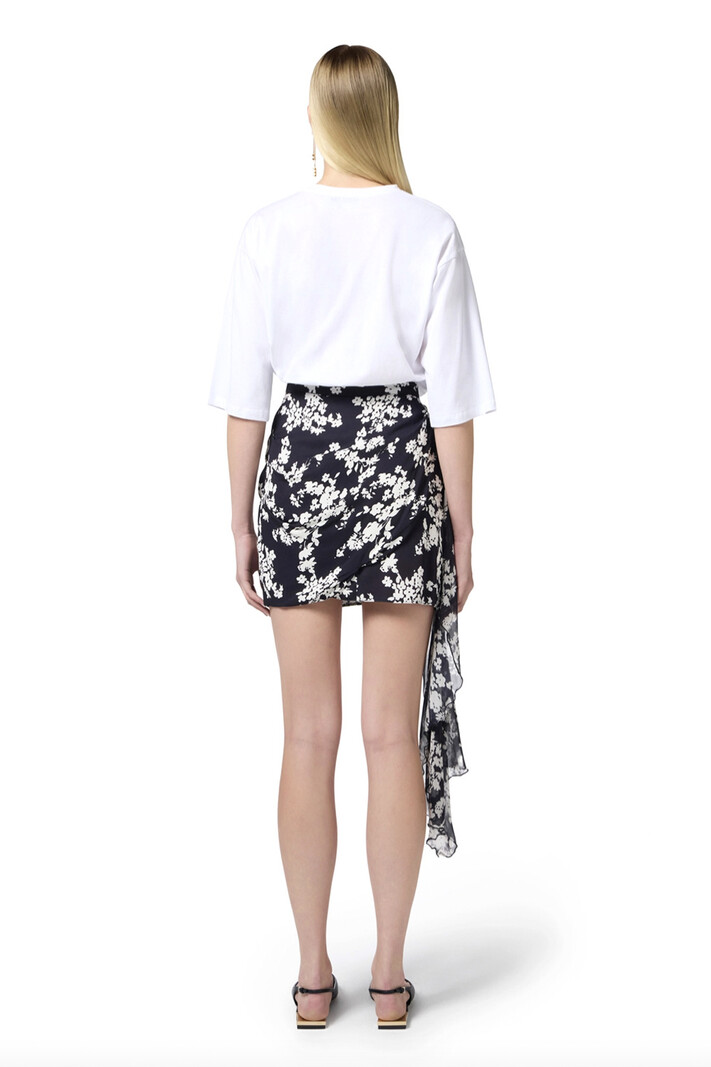 ELISABETTA FRANCHI Elisabetta Franchi tshirt with patch WHITE (large fit)