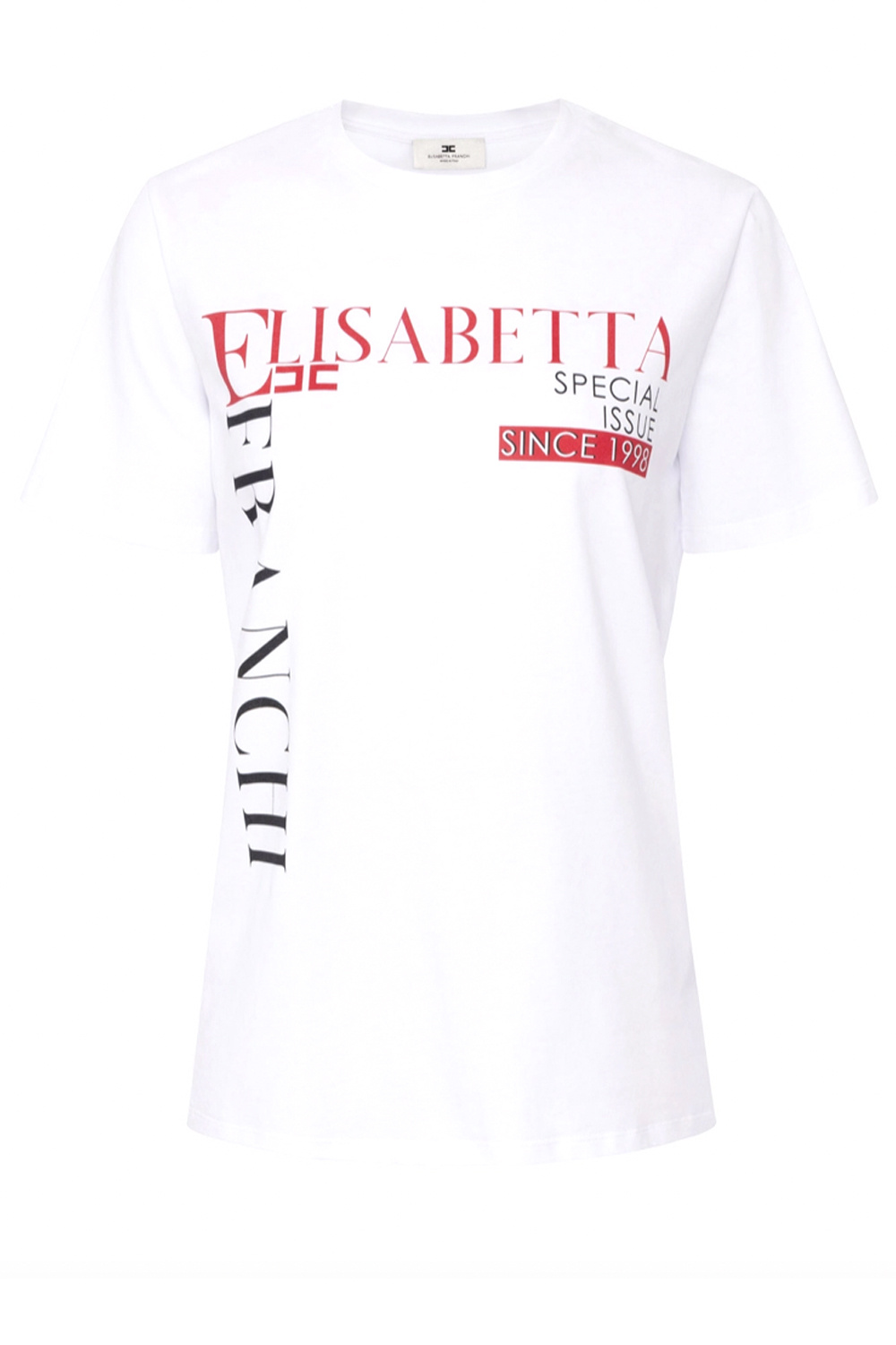 ELISABETTA FRANCHI Elisabetta Franchi shirt with red black letters WHITE