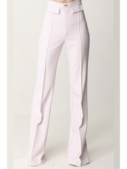 ELISABETTA FRANCHI Elisabetta Franchi flaired pants with clasps Burro / cream WHITE