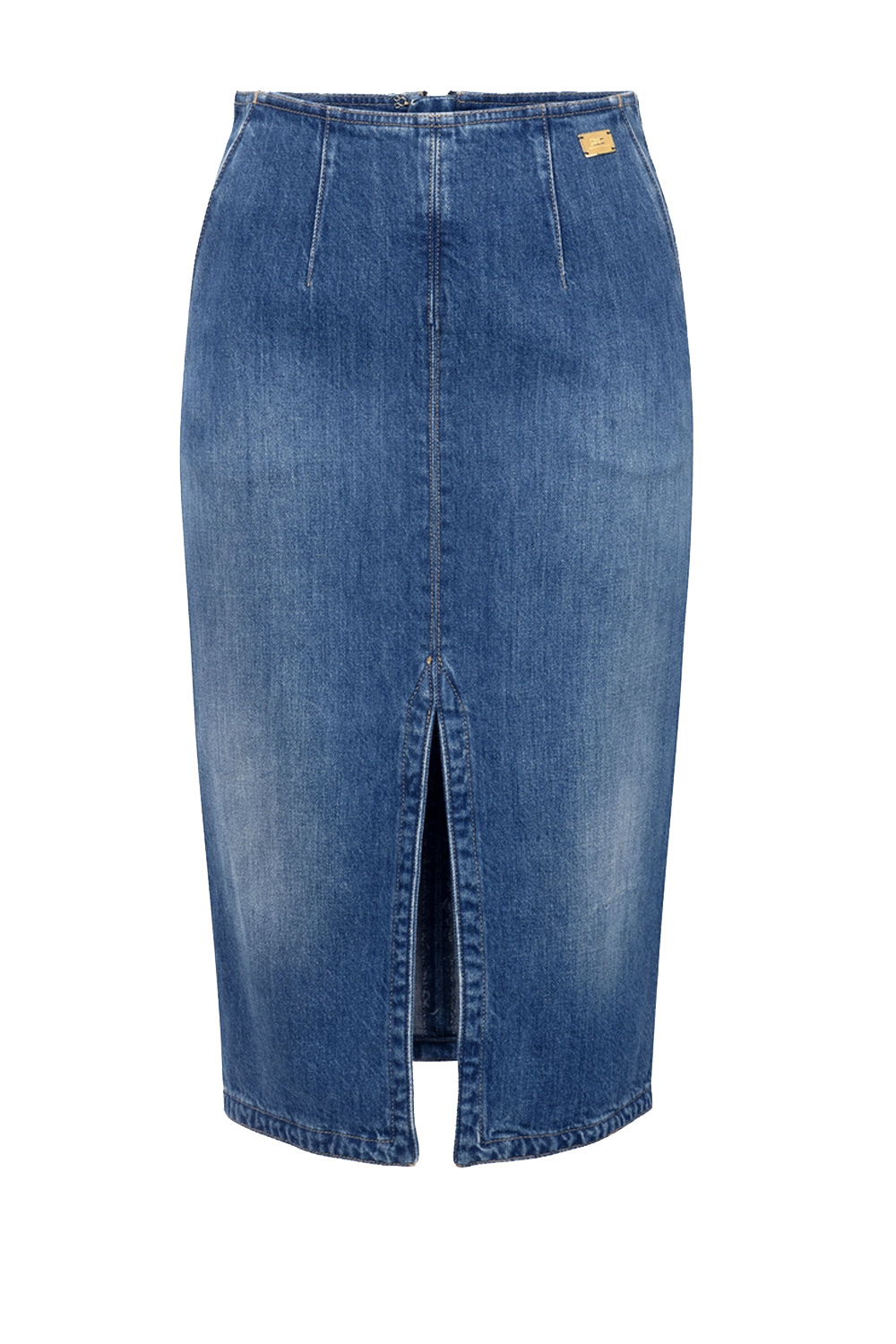 ELISABETTA FRANCHI Elisabetta Franchi spijkerrok / denim rok met split BLAUW