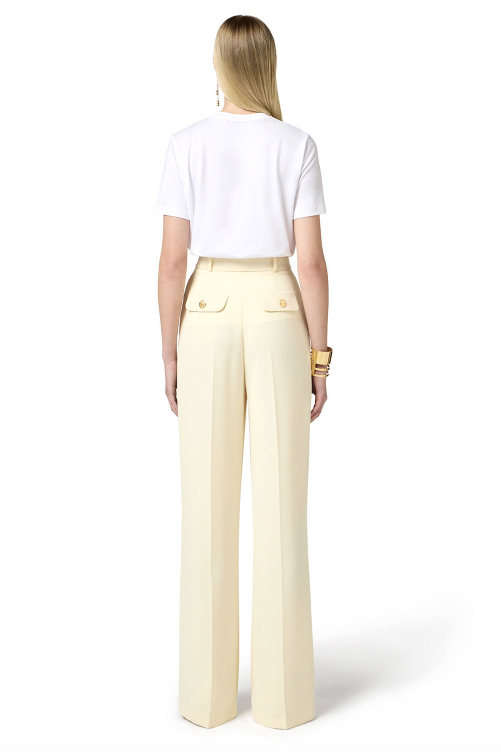 ELISABETTA FRANCHI Elisabetta Franchi tshirt met geborduurde zwarte print WIT