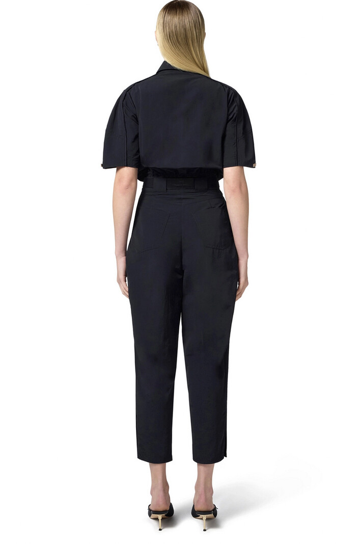 ELISABETTA FRANCHI Elisabetta Franchi broek wijd met ceinture ZWART