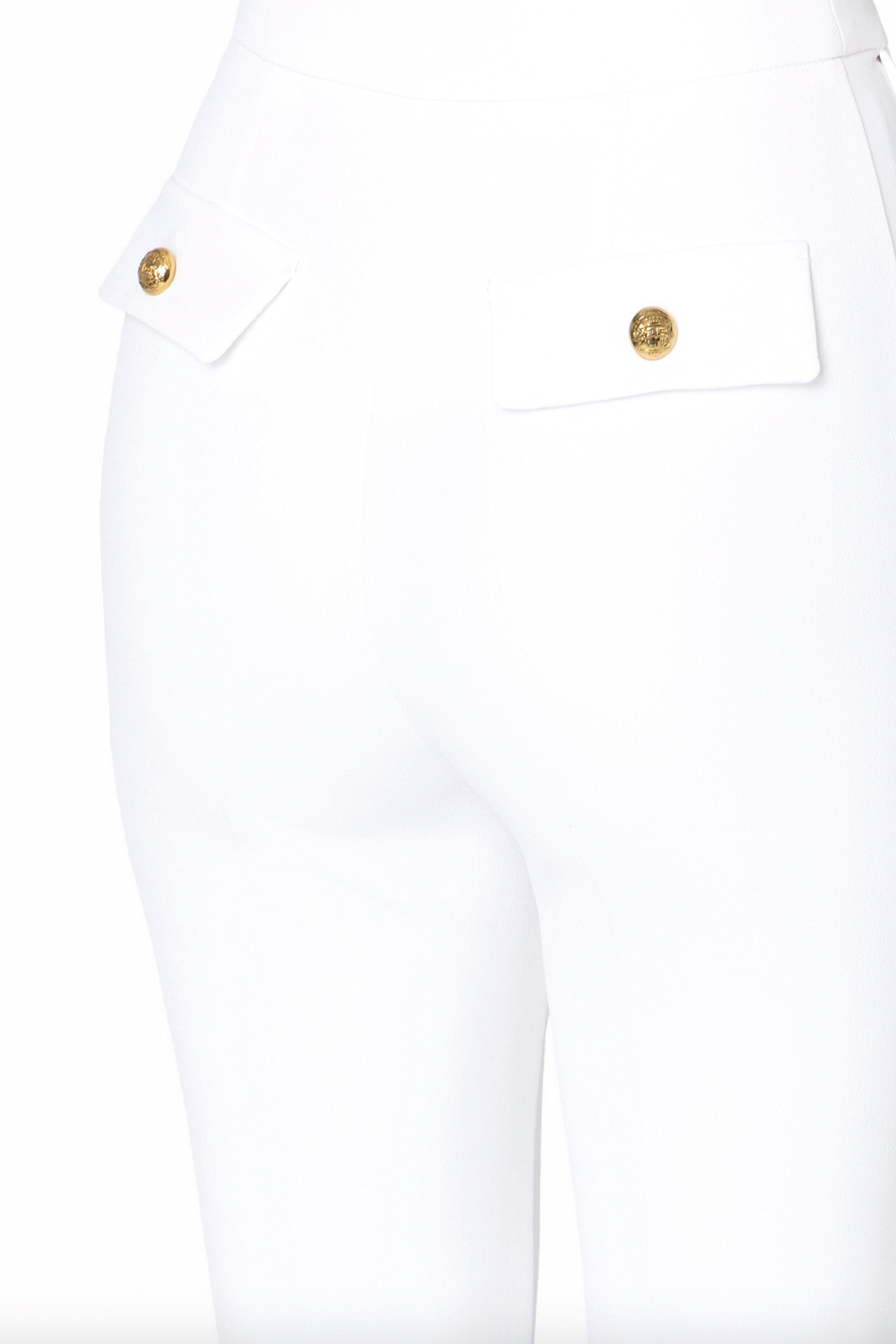 ELISABETTA FRANCHI Elisabetta Franchi pants with pockets on back WHITE