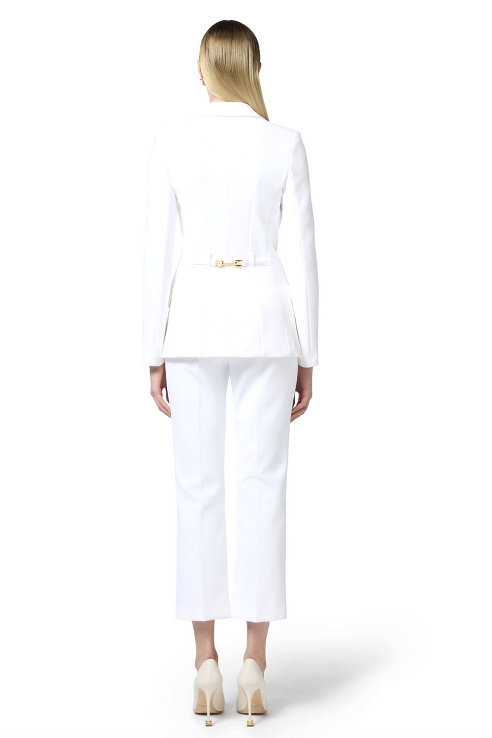 ELISABETTA FRANCHI Elisabetta Franchi pants with pockets on back WHITE