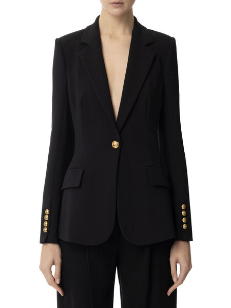 ELISABETTA FRANCHI Elisabetta Franchi blazer / jacket with gold buckle on back BLACK