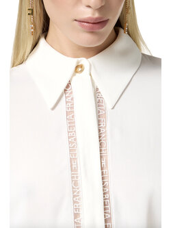 ELISABETTA FRANCHI Elisabetta Franchi blouse with subtle logo WHITE