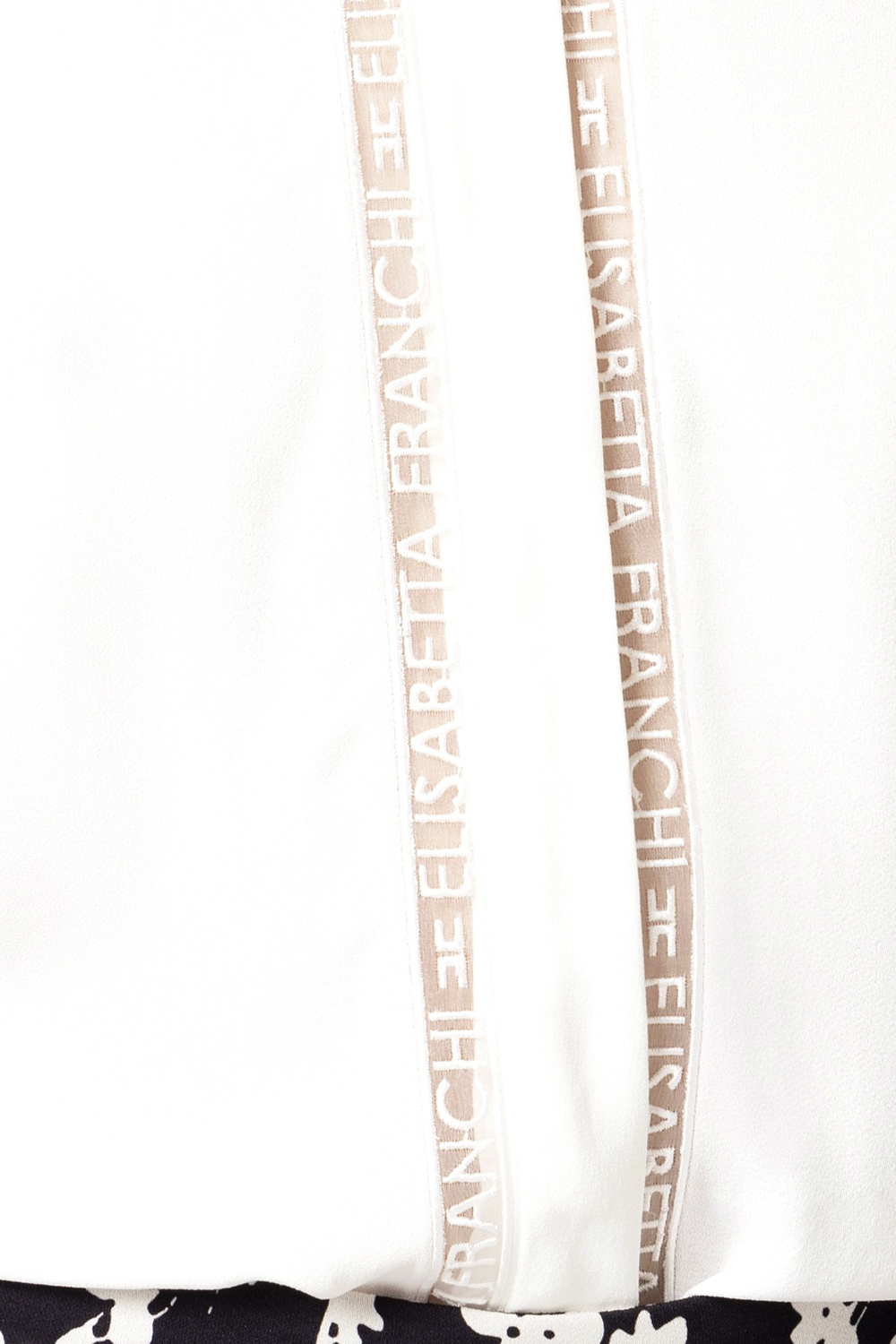 ELISABETTA FRANCHI Elisabetta Franchi blouse met subtiel logo WIT