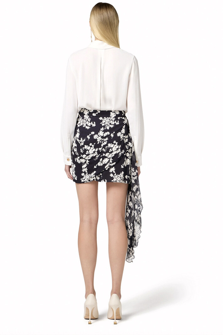 ELISABETTA FRANCHI Elisabetta Franchi blouse with subtle logo WHITE