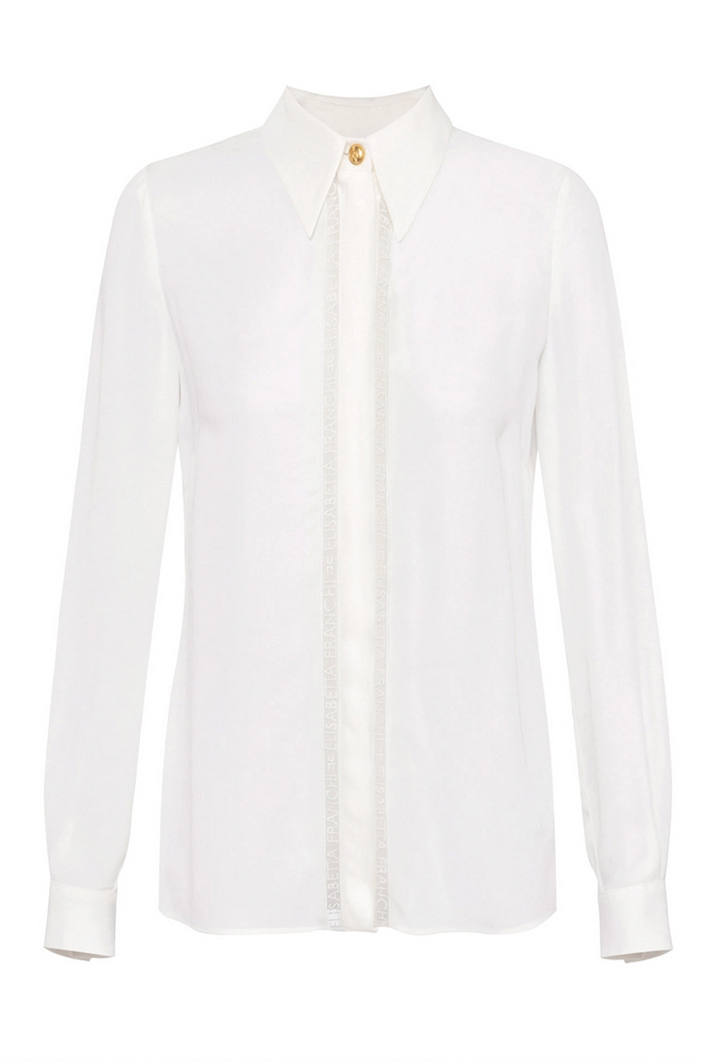 ELISABETTA FRANCHI Elisabetta Franchi blouse met subtiel logo WIT