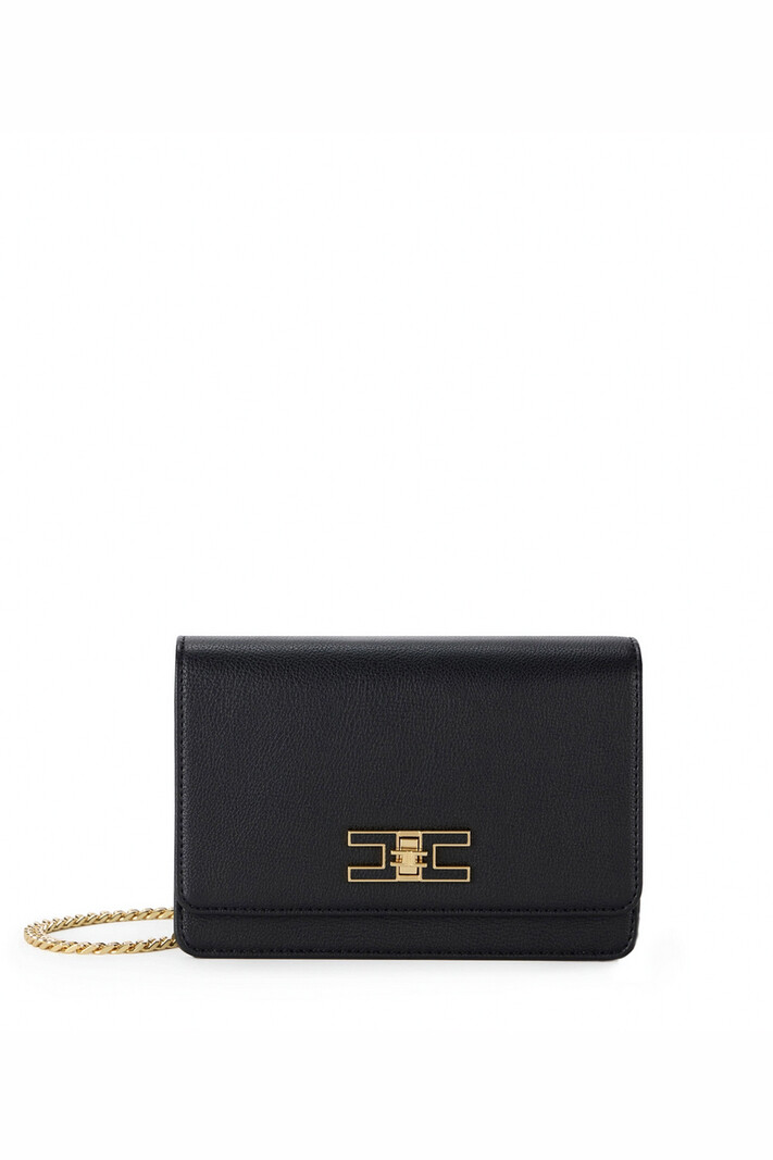 ELISABETTA FRANCHI Elisabetta Franchi tas met gouden ketting ZWART