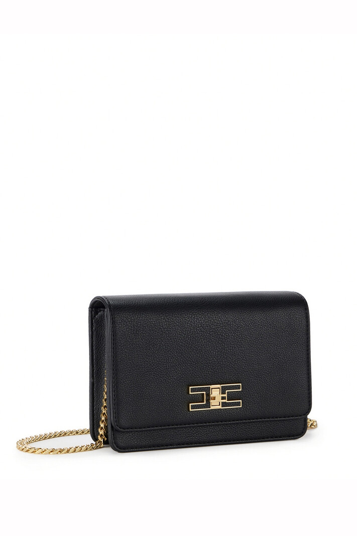 ELISABETTA FRANCHI Elisabetta Franchi tas met gouden ketting ZWART