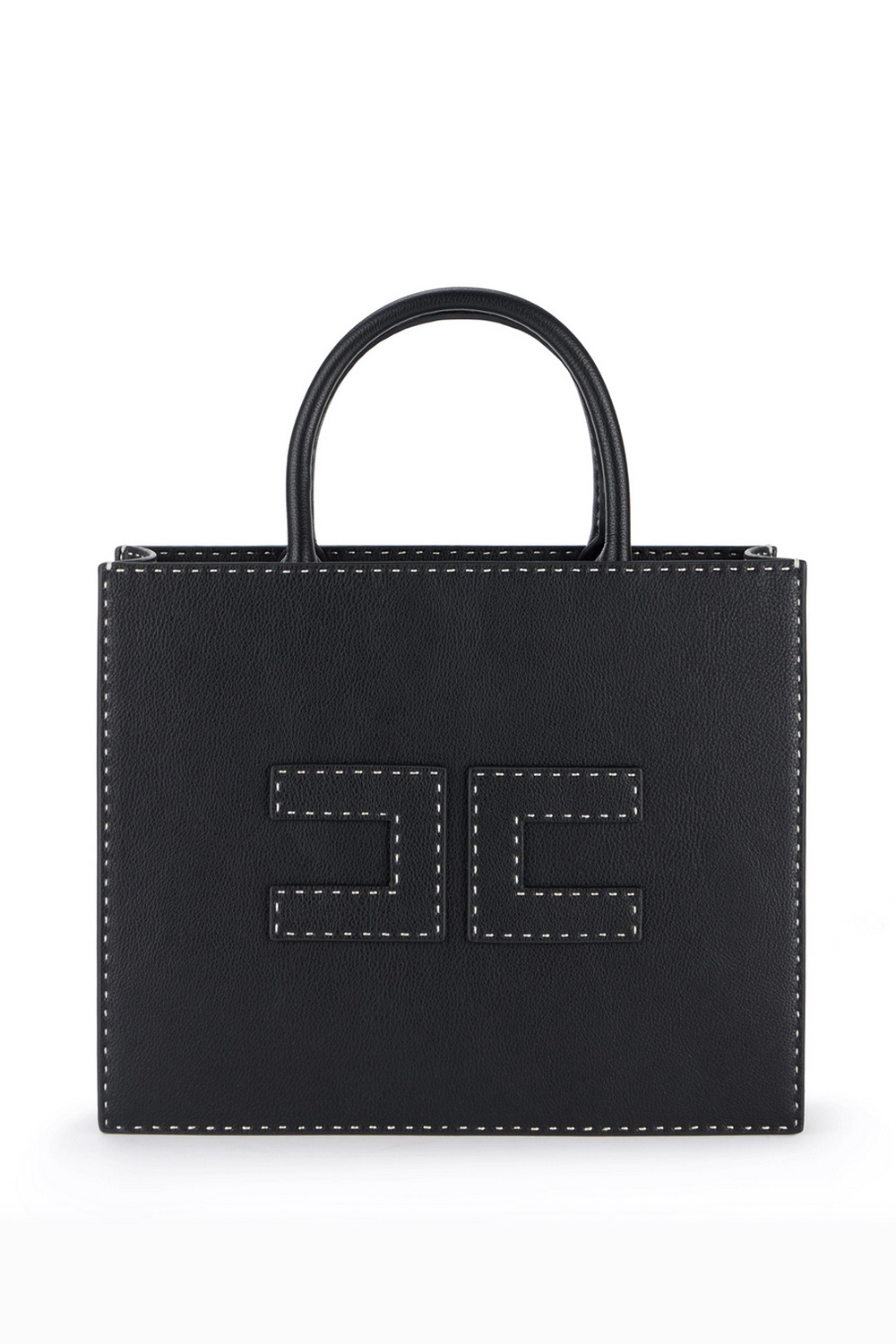 ELISABETTA FRANCHI Elisabetta Franchi bag tas medium met stiksels ZWART