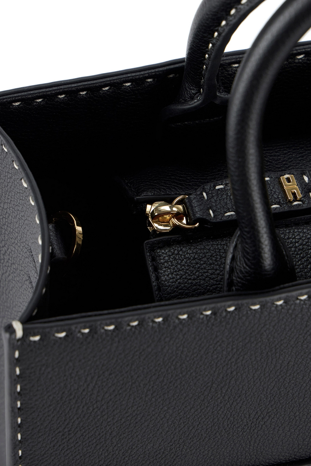 ELISABETTA FRANCHI Elisabetta Franchi bag tas medium met stiksels ZWART