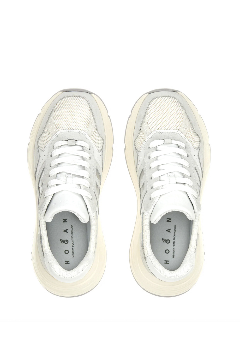 HOGAN Hogan Hi-Fi sneakers met zilver en glitters WIT