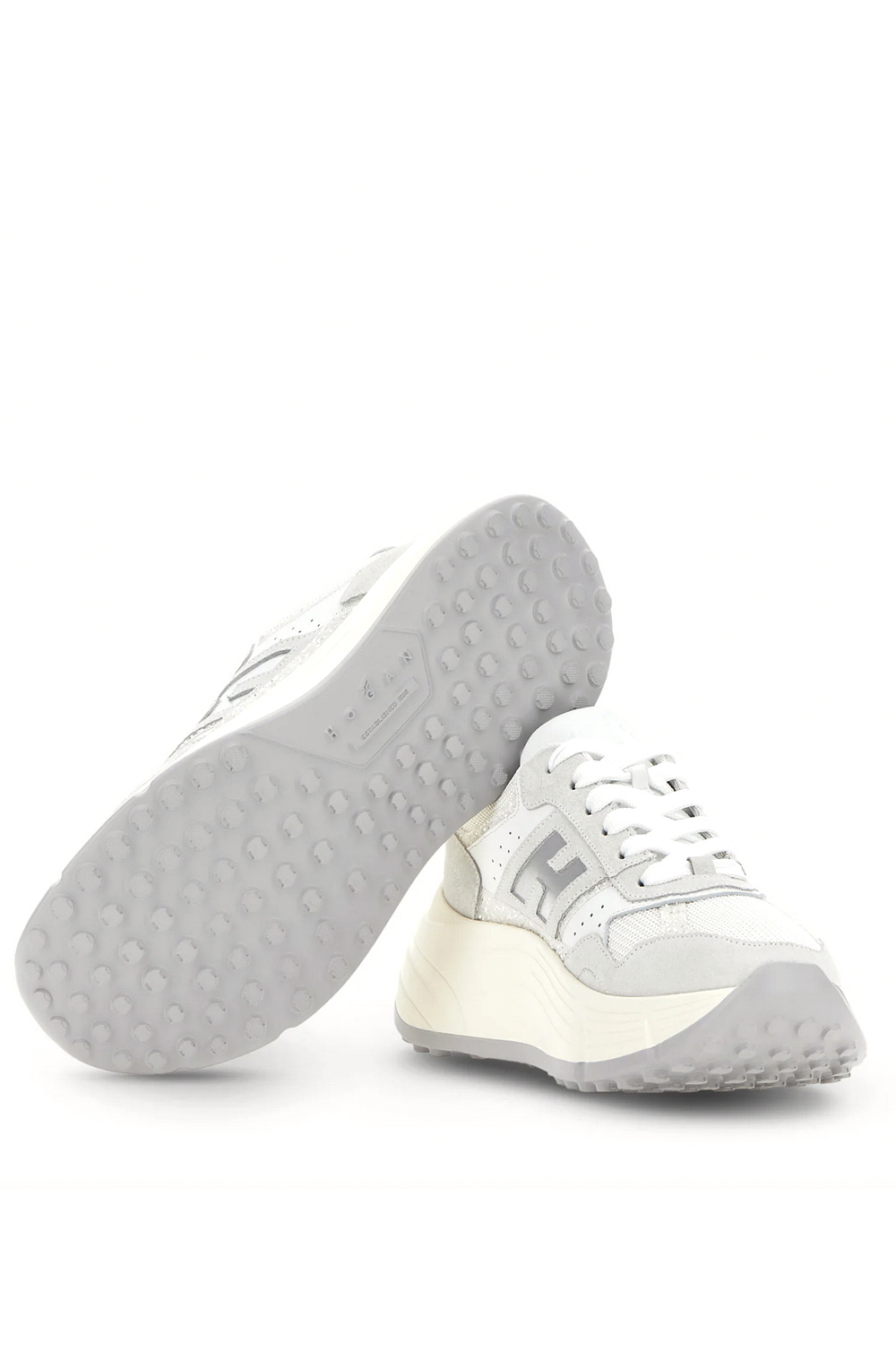 HOGAN Hogan Hi-Fi sneakers met zilver en glitters WIT
