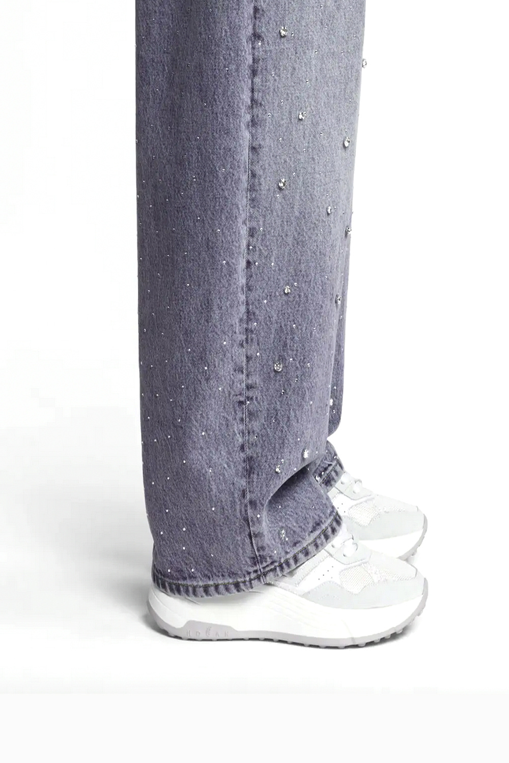 HOGAN Hogan Hi-Fi sneakers met zilver en glitters WIT