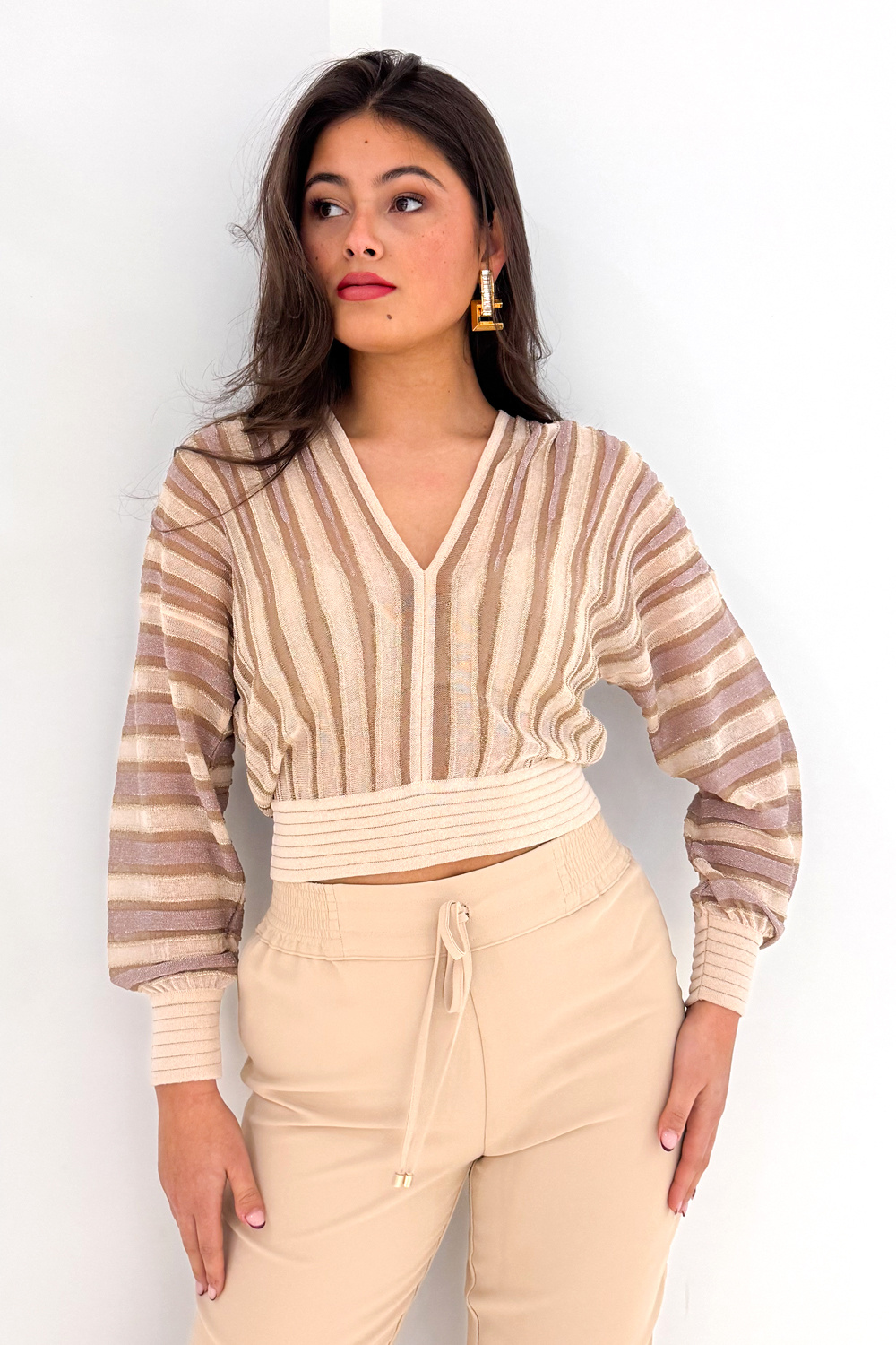 NENETTE Nenette pantalon Chino NUDE