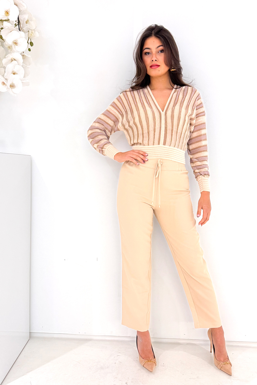 NENETTE Nenette pantalon Chino NUDE