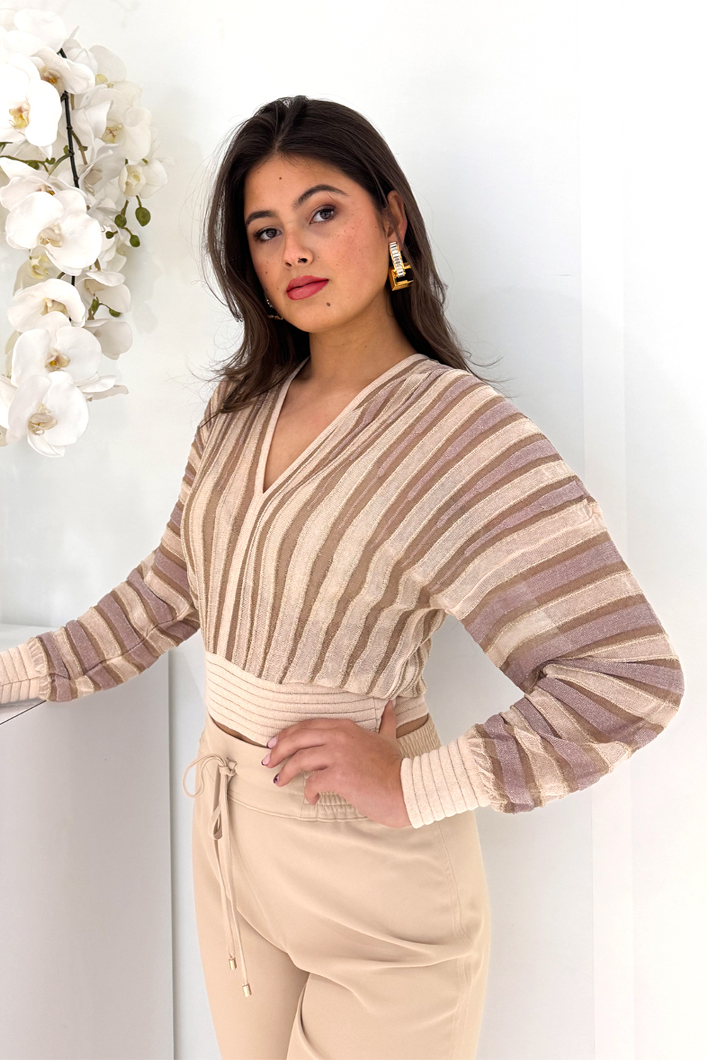 NENETTE Nenette pantalon Chino NUDE