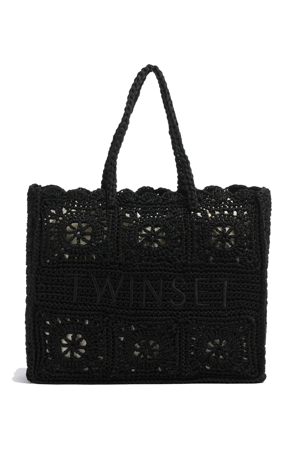 TWINSET Twinset gehaakte shopper ZWART