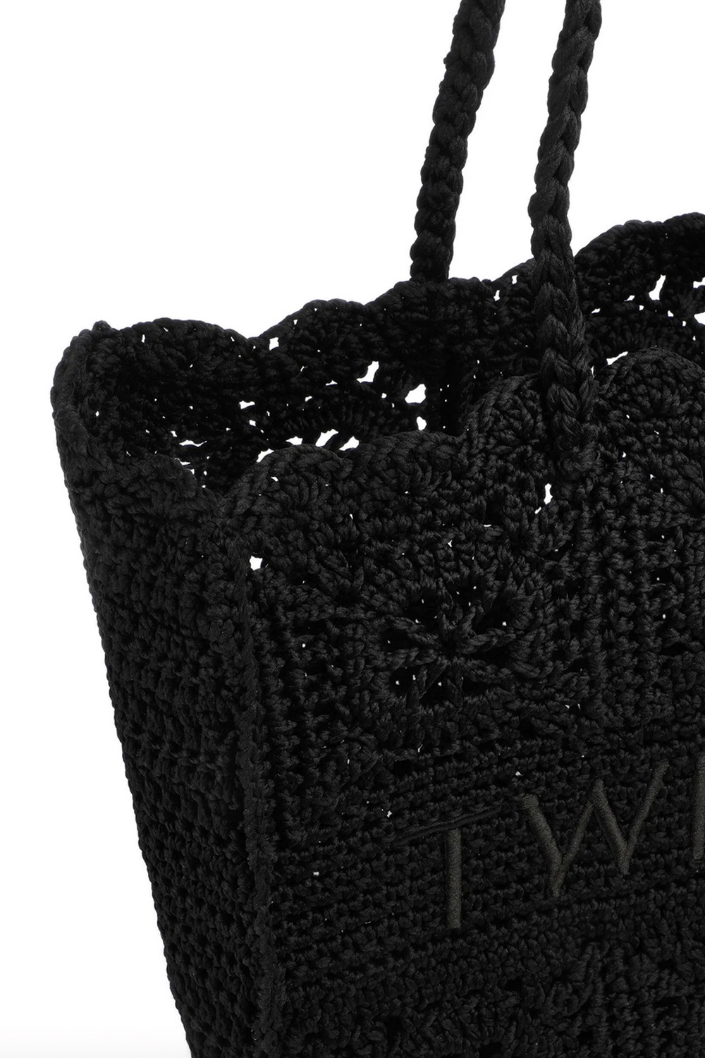 TWINSET Twinset gehaakte shopper ZWART