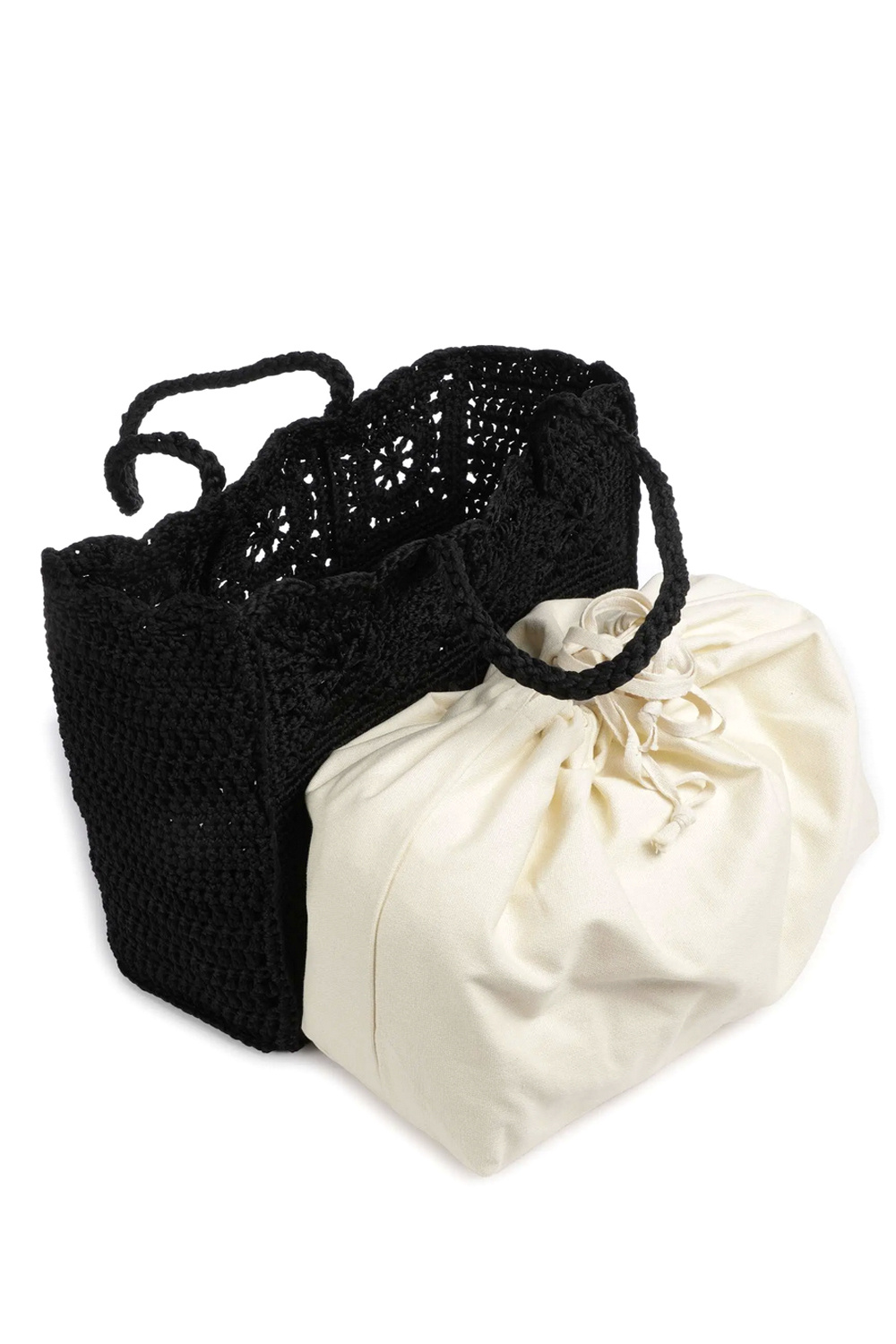 TWINSET Twinset gehaakte shopper ZWART