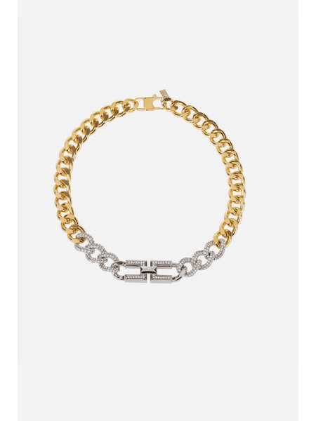 ELISABETTA FRANCHI Elisabetta Franchi ketting bi-color Zilver en GOUD
