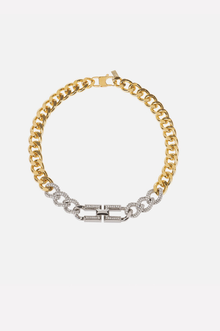 ELISABETTA FRANCHI Elisabetta Franchi ketting bi-color Zilver en GOUD