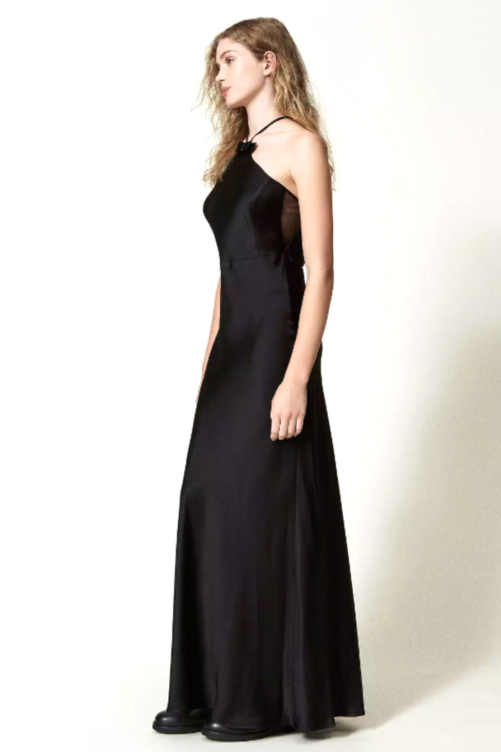 TWINSET Twinset satijnen jurk ZWART