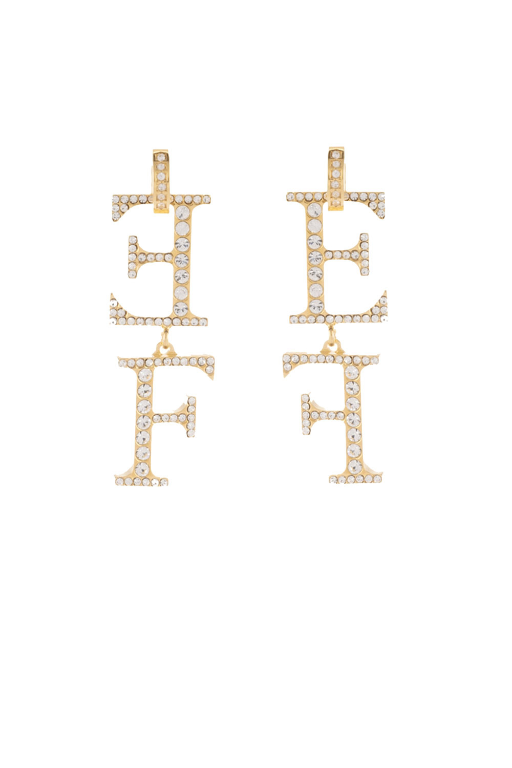 ELISABETTA FRANCHI Elisabetta Franchi earrings with charms and stones GOLD
