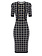 ELISABETTA FRANCHI Elisabetta Franchi jurk met logo en ruches wit met ZWART