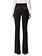 ELISABETTA FRANCHI Elisabetta Franchi trousers with white piping and embroidered logo cream BLACK