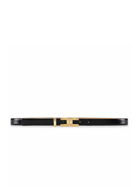 ELISABETTA FRANCHI Elisabetta Franchi belt with gold logo cream WHITE
