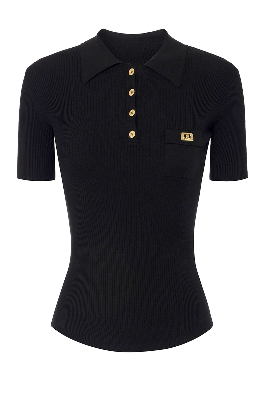 ELISABETTA FRANCHI Elisabetta Franchi polo with pocket BLACK