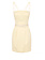 ELISABETTA FRANCHI Elisabetta Franchi jurk met strikjesbij schouderband en in ceintuur Lemonade GEEL