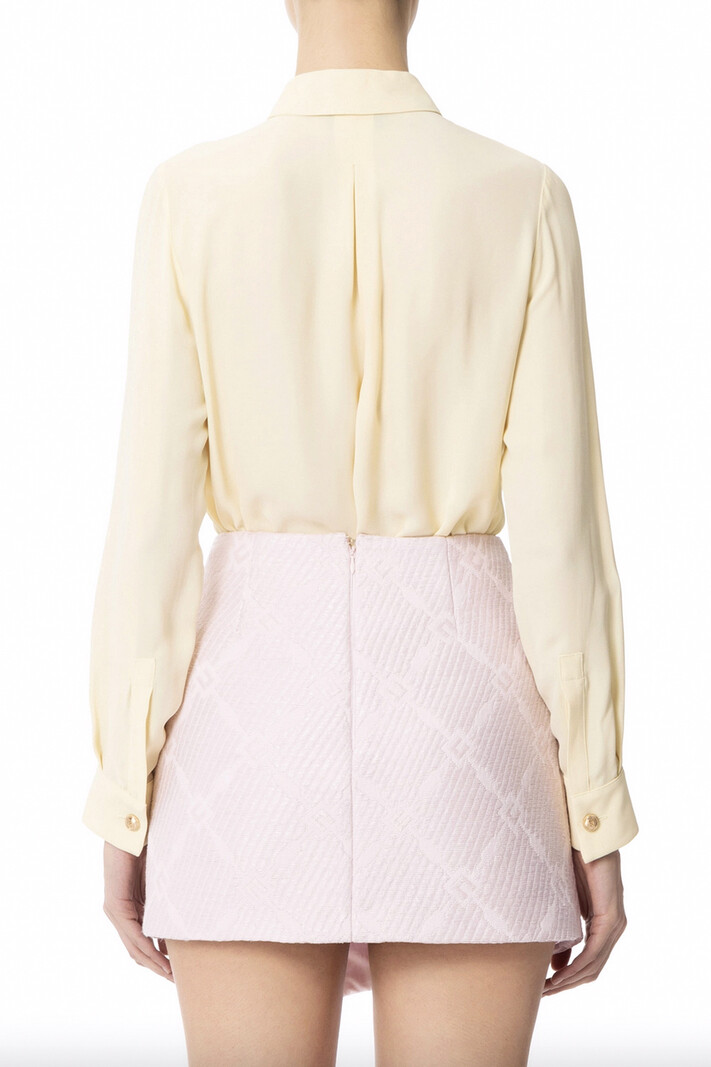 ELISABETTA FRANCHI Elisabetta Franchi blouse with subtle logo Lemonade YELLOW