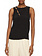 PATRIZIA PEPE Patrizia Pepe sleeveless blouse top with silver logos BLACK